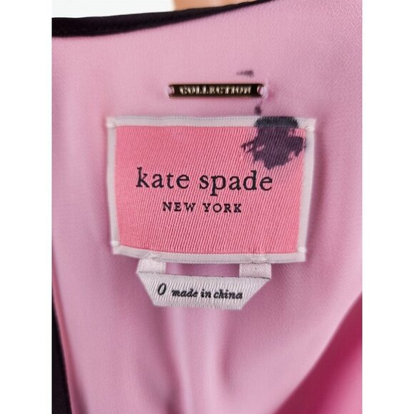 Kate Spade Silk Colorblock Midi Dress Size 0 Multicolor $450 - Picture 8 of 9